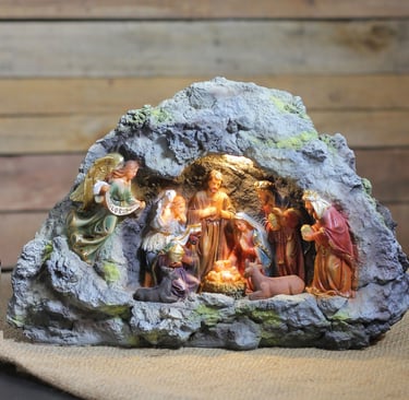 Nativity in a cave setting