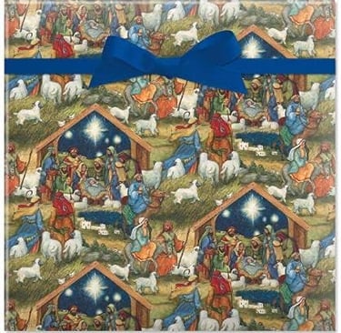 Nativity themed wrapping paper
