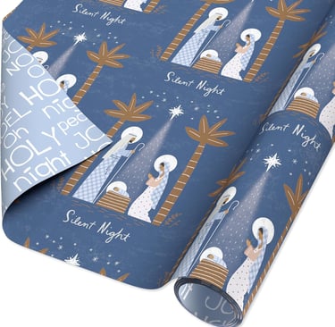 Nativity themed wrapping paper