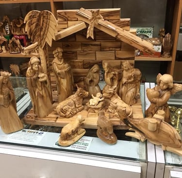 wooden Nativity set