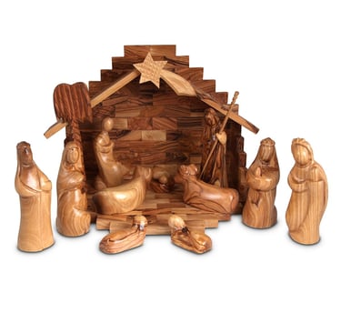 olive wood Nativity set