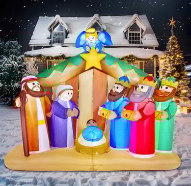 Outdoor inflatable Nativity scene