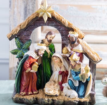 resin Nativity set