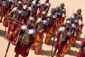 Roman soldiers in formation