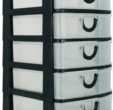 5 drawer clear storage organizer