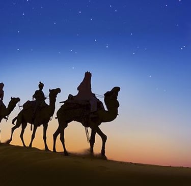 Wise Men following Star of Bethlehem