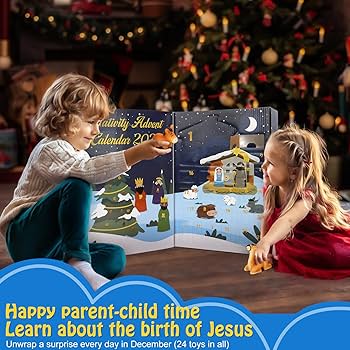 Using Nativity Advent calendar to teach Christmas Story