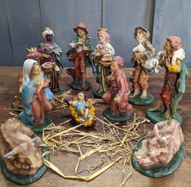 vintage Nativity set