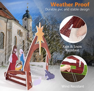 weatherproof outdoor Nativity scene