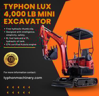4000lbs mini-excavator with kubota diesel engine