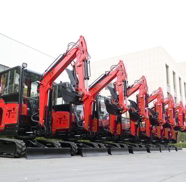 Mini Excavators with perkins engine