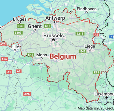 Map of Belgium