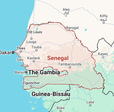 Map of Senegal
