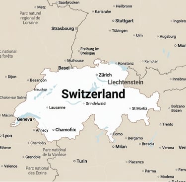 map of Switzerland