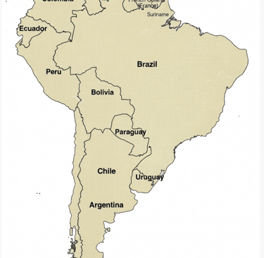 Image of Map of South America 