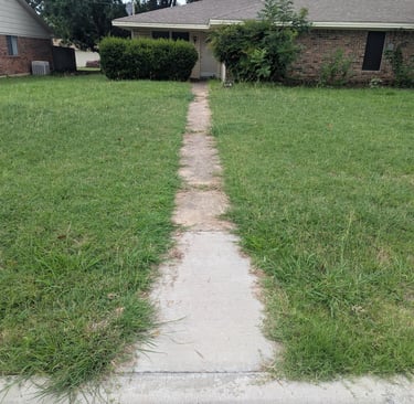 Before picture of a residential side walk