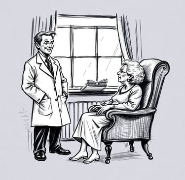 Lady visiting the  Dr