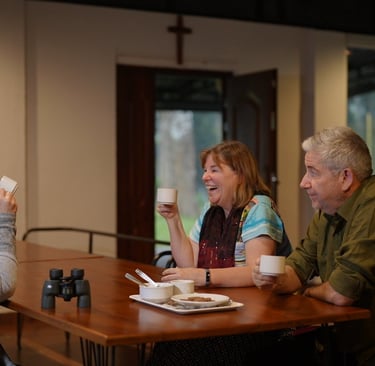 Enjoy coffee after birdwatching