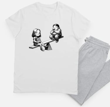 a man and woman sitting on a bench in a park