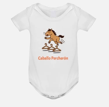 a baby bodysuit with a horse on it