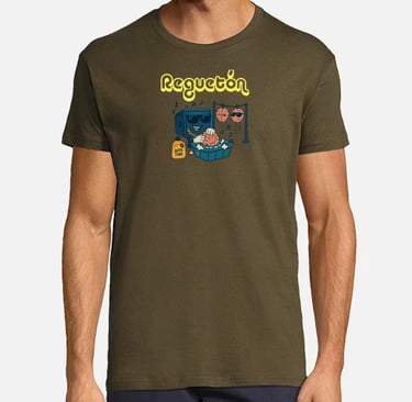 a man in a t - shirt with a cat on it