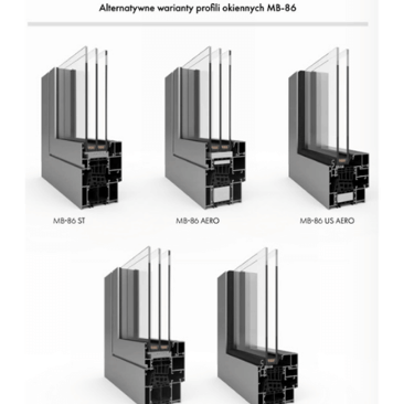 a series of four different types of window frames
