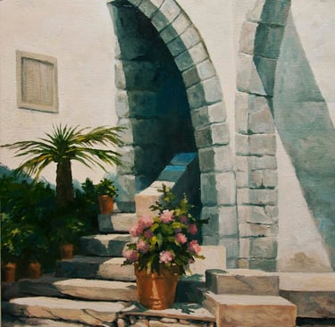 "Ancient Arches" Acrylic    SOLD