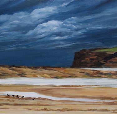 "Prospero's Shore" Acrylic on canvas $1000