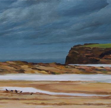 "Prospero's Shore" Acrylic  17" x 36" $1100.00