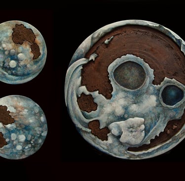 "Repurposed" Colored Pencil on Hydrostone $300