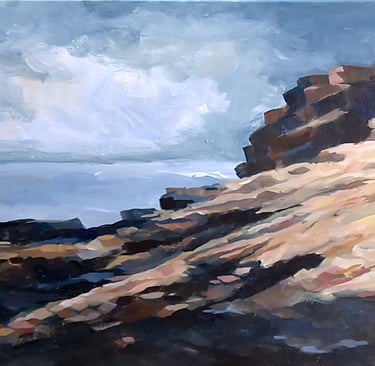 "Rocks, The Sea, and Weather" Acrylic $650