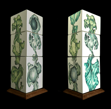 "Table Totem 4" Colored Pencil on Hydrostone $550