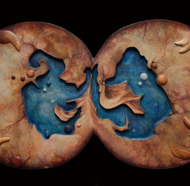 "The Great Divide" Colored Pencil on Hydrostone $750
