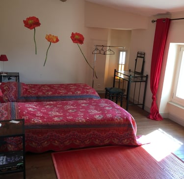 Chambre des enfants avec 2 lits en 90