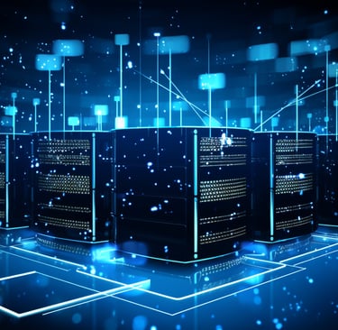 a group of data servers with many different types of servers