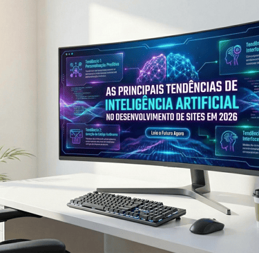 As principais tendências de Inteligência Artificial no desenvolvimento de sites em 2026