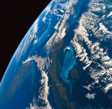a view of the earth from space