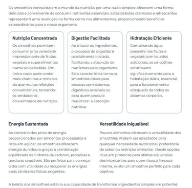 Descubra o Nosso Novo eBook: 20 Receitas Saudáveis de Smoothies