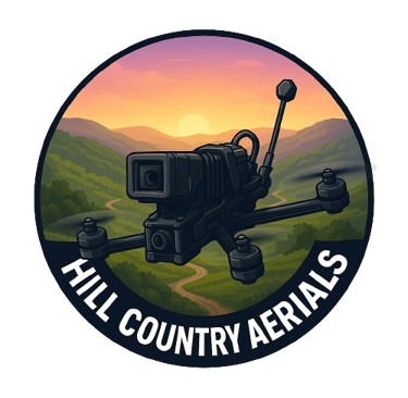 Hill Country Aerials logo – Texas based FPV drone operations