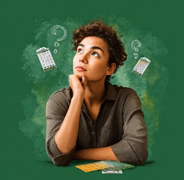 Woman with questions about Lotto Pro lottery software