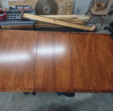 Restored vintage maple dining table. Ready for delivery.