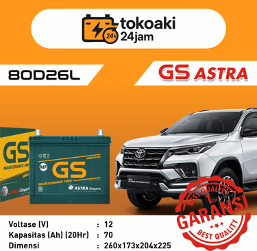 Toko Aki 24 Jam Surabaya | Jual Aki Accu Instan 24 Jam Surabaya | GS Astra Toyota Fortuner