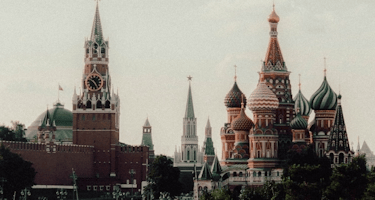 Moscow Red Square with St. Basil’s Cathedral and Kremlin