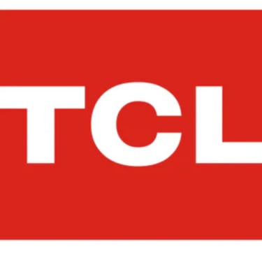 a red and white tcl logo