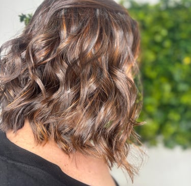Bob con ondas caramelo