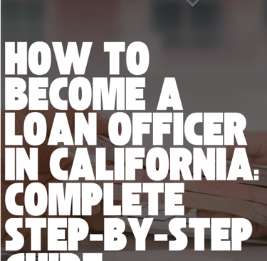 how to become a loan officer