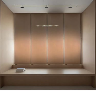 e22 system lamp in a book room