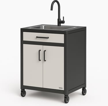 a kitchen sink with a sink and a faucet faucet