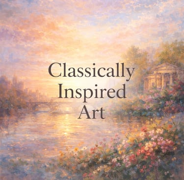 Modern Classically Inspired digital artwork featuring expressive color and form