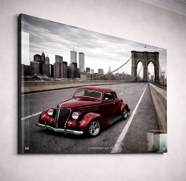36 Ford Coupe Metal Print Mockup
